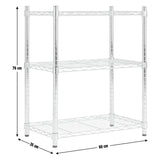 Argos Home metal 3 tier shelving unit chrome, imported from the UK
