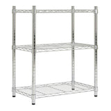 Argos Home metal 3 tier shelving unit chrome, imported from the UK