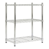 Argos Home metal 3 tier shelving unit chrome, imported from the UK