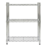 Argos Home metal 3 tier shelving unit chrome, imported from the UK