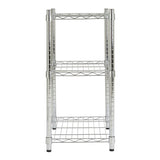 Argos Home metal 3 tier shelving unit chrome, imported from the UK