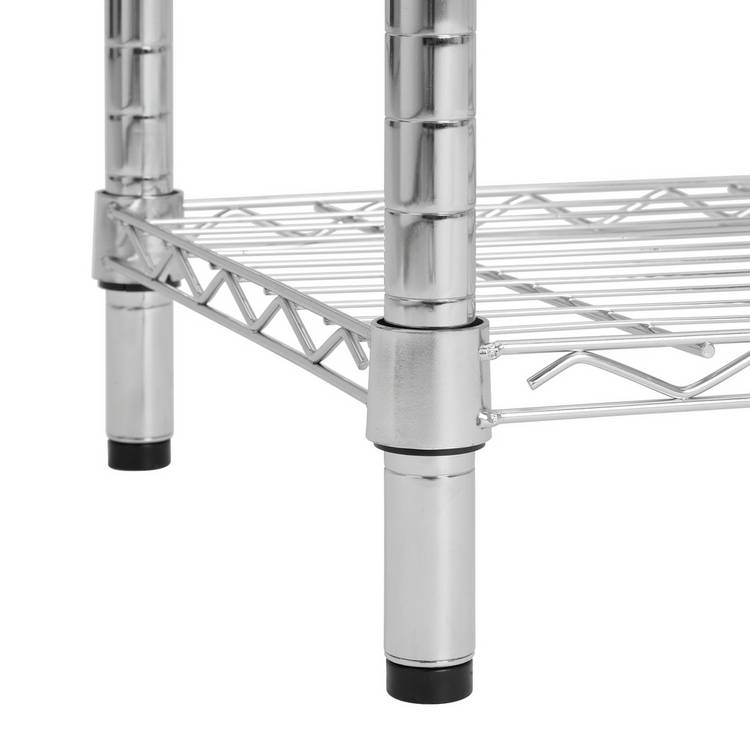 Argos Home metal 3 tier shelving unit chrome, imported from the UK