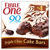 Fibre One 90 Calorie Triple Choc Cake Bars   4 x 25g GOODS M&S   