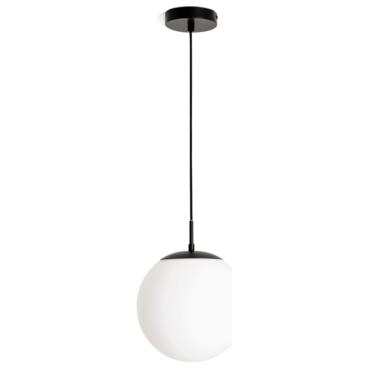 Habitat Boyd glass pendant light black 25cm - British product