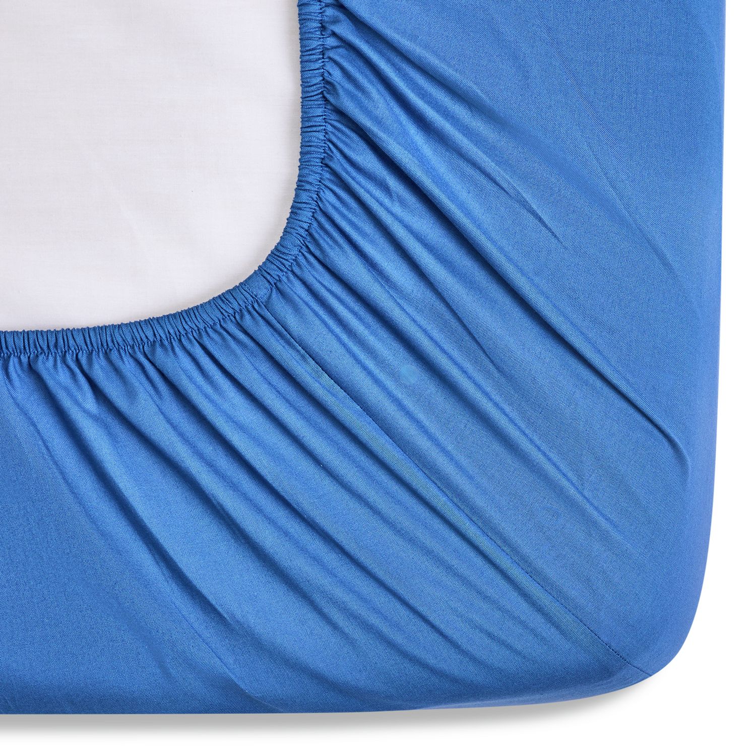 Habitat Extra Deep Plain Blue Fitted Sheet - Double
