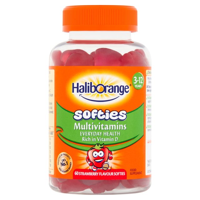 Haliborange Kid's Softies Multivitamins Strawberry Gummies 3-12yrs   60 per pack