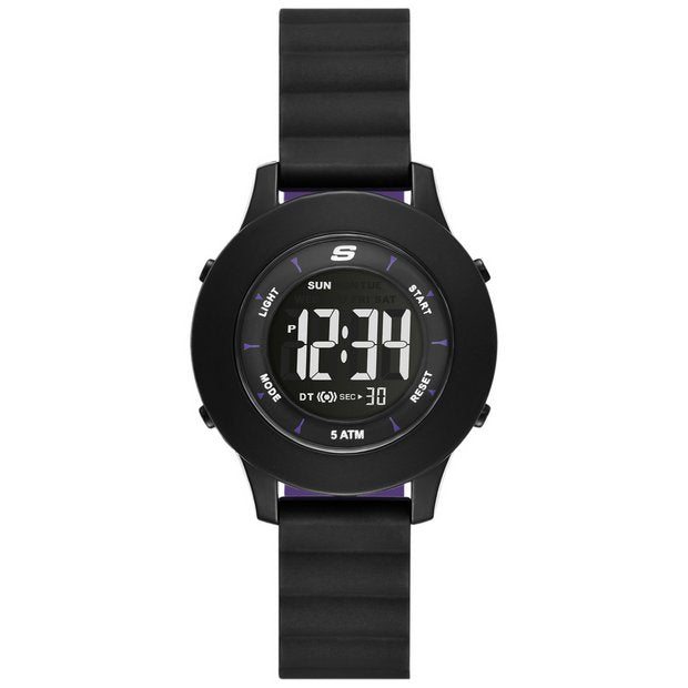 Skechers Rosecrans magnetic band black silicone strap watch (British brand)