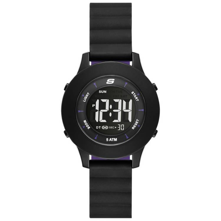 Skechers Rosecrans magnetic band black silicone strap watch (British brand)