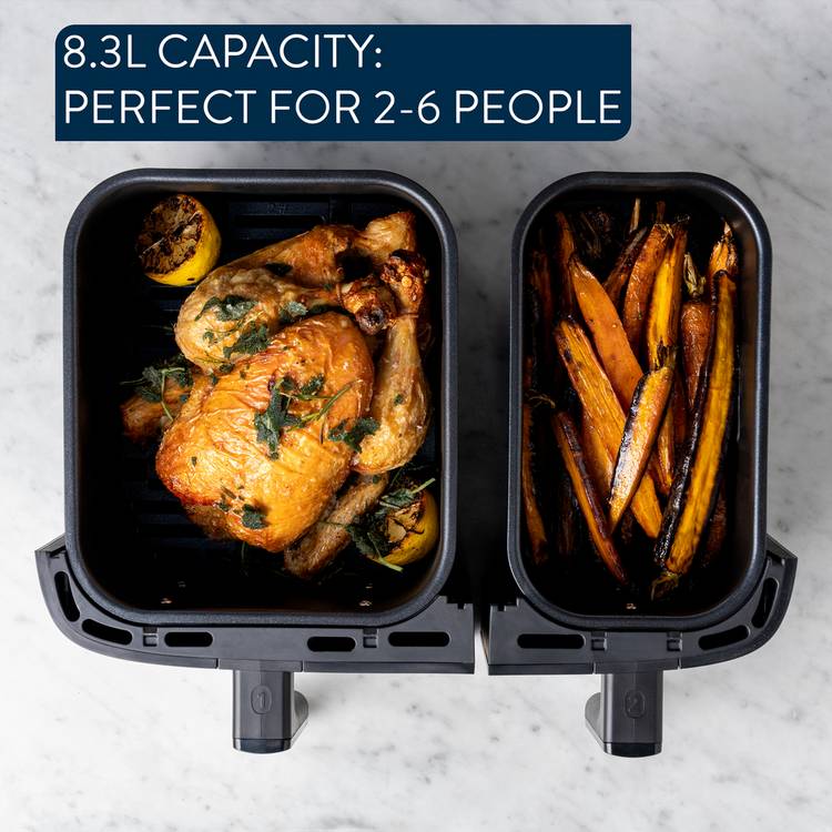 Jamie Oliver air fryer dual drawer 8.3L (British brand)