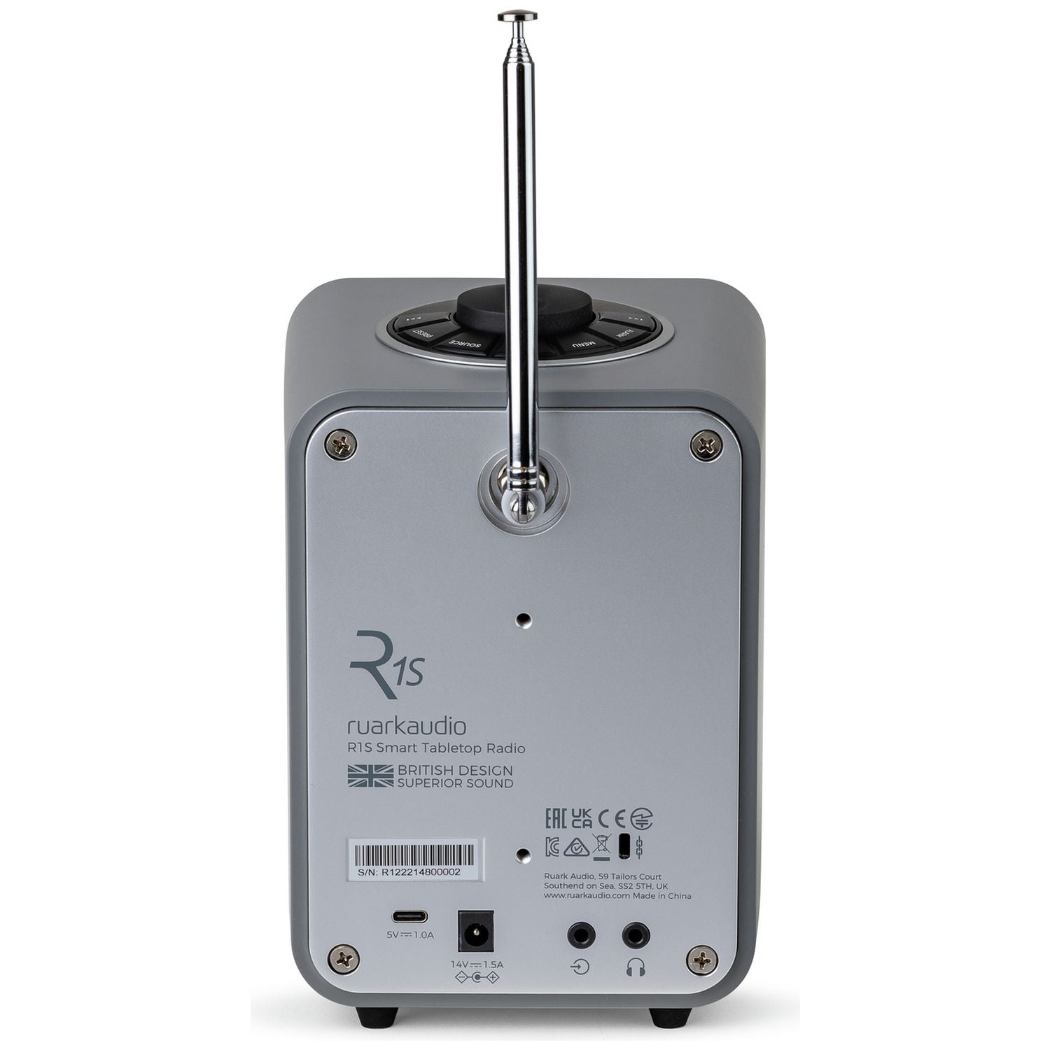 Ruark R1S DAB radio in grey - British product
