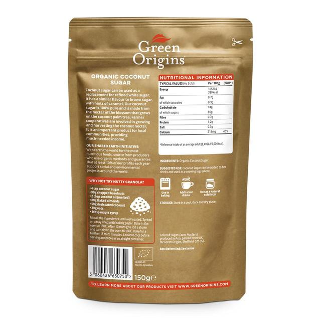 Green Origins Organic Coconut Sugar   150g GOODS M&S   