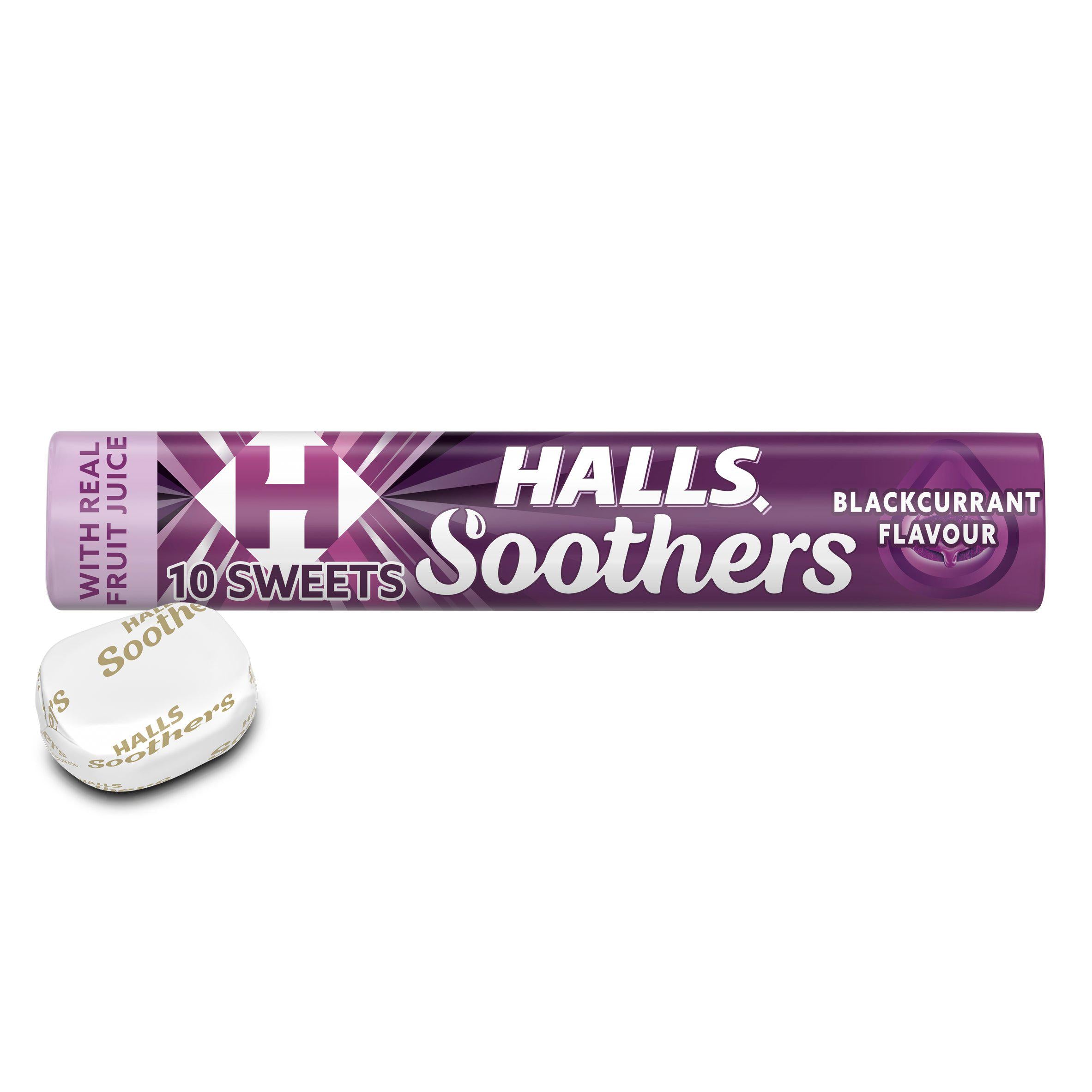 Halls Soothers Blackcurrant Lozenge 45g cough cold & flu Sainsburys   