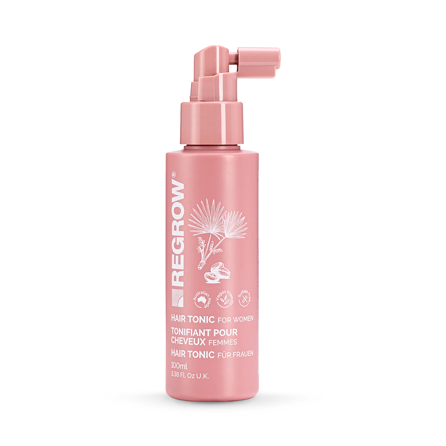 Regrow Women's Hair Tonic 100ml bottle, imported from the UK