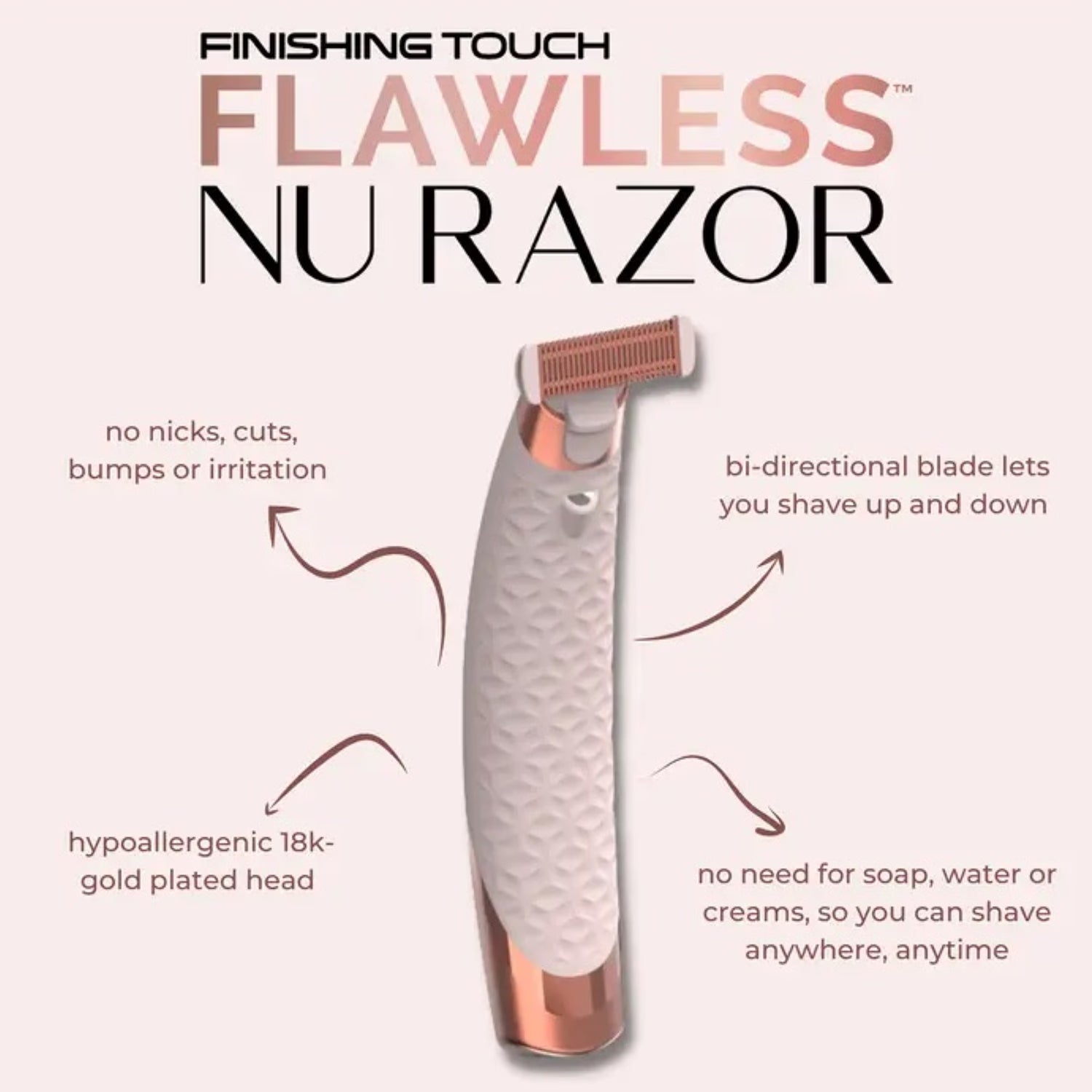 Flawless Nu Razor lady shaver gold (British brand)