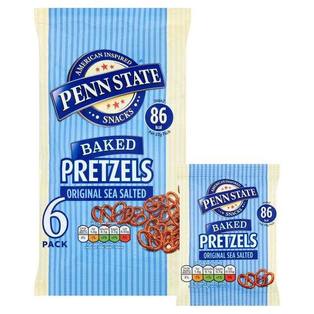 Penn State Sea Salted Multipack Pretzels   6 x 22g