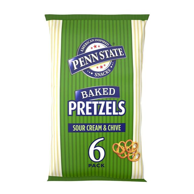 Penn State Sour Cream & Chive Multipack Pretzels 6 Pack   6 x 22g GOODS M&S   