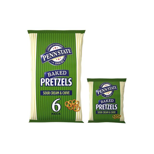 Penn State Sour Cream & Chive Multipack Pretzels 6 Pack   6 x 22g GOODS M&S   