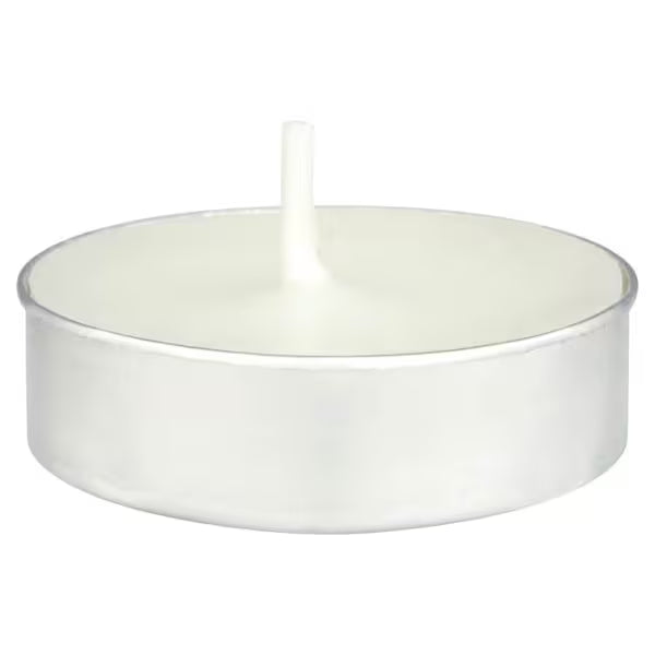 Superdrug un-fragranced tea light candles 30 pack (British brand)