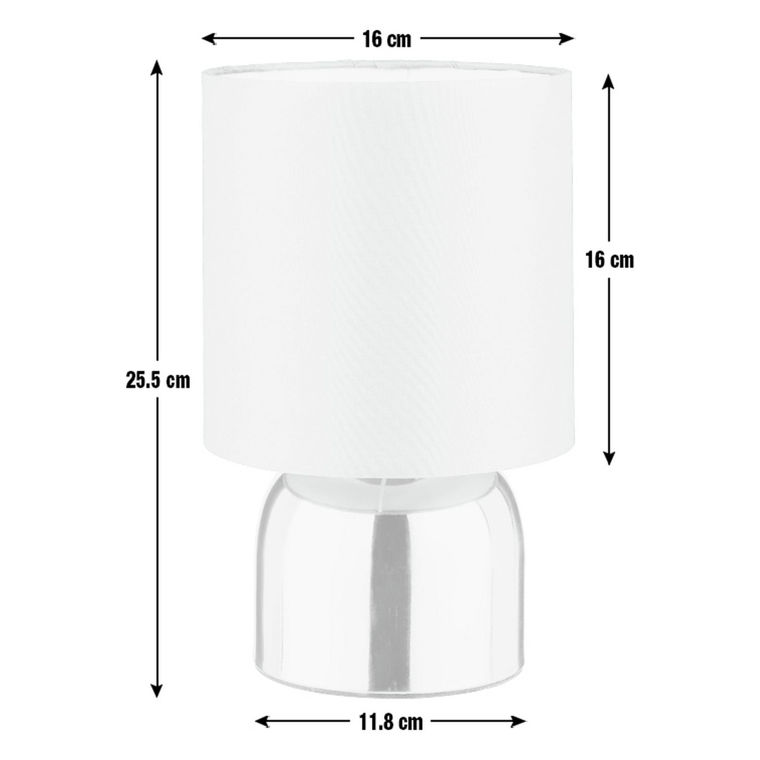 Argos Home touch table lamp pair black 25cm, UK version