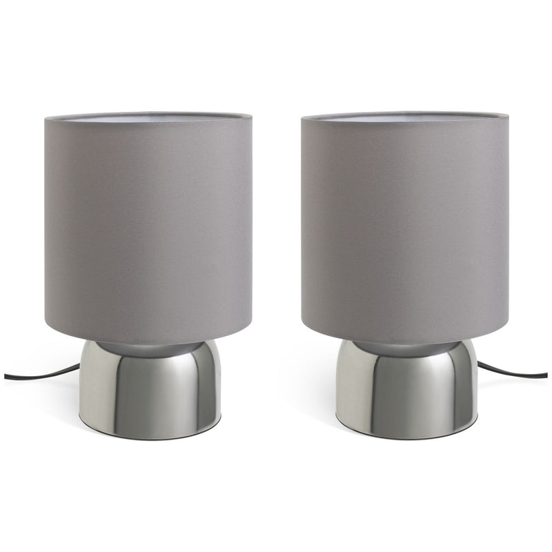 Argos Home touch table lamp pair black 25cm, UK version