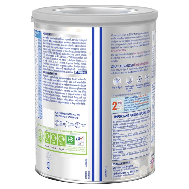 SMA Advanced 1 First Milk Powder From Birth   800g GOODS M&S   