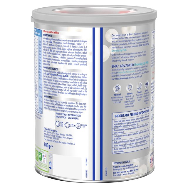 SMA Advanced 3 Growing Up Milk Powder 1-3 Yrs   800g GOODS M&S   