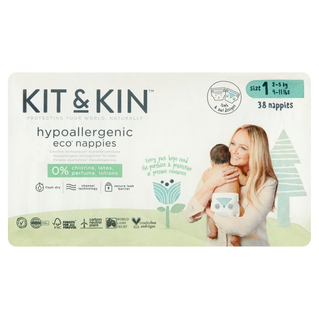 Kit & Kin Eco Nappies Size 1 (2-5kg)   38 per pack GOODS M&S   