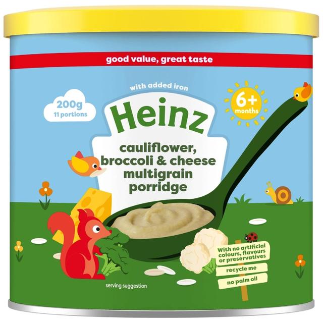 Heinz 6+mth First Steps Multigrain Cauliflower Broccoli & Cheese Porridge   200g GOODS M&S   