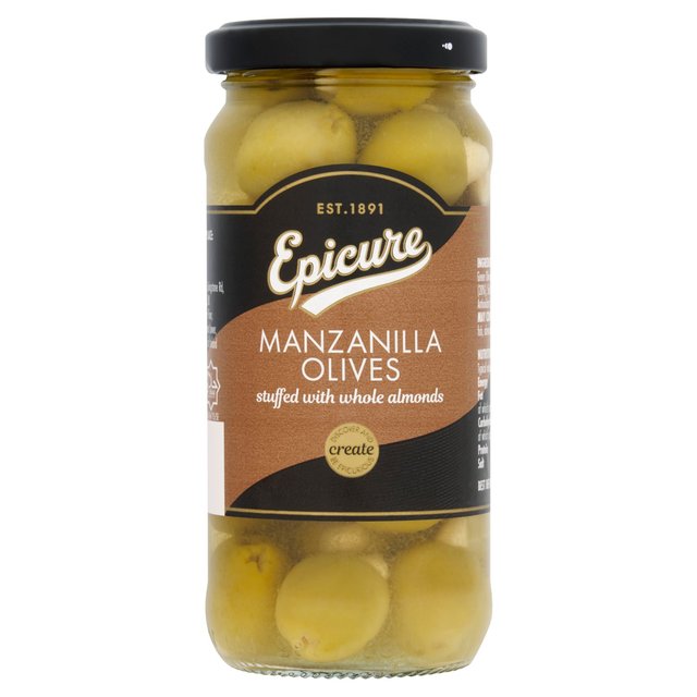 Epicure Manzanilla Olives Stuffed with Almonds   240g GOODS M&S   