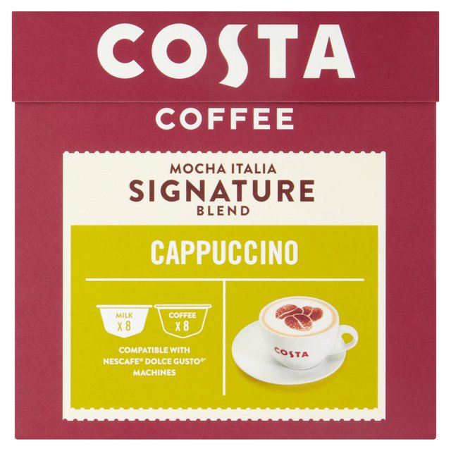 Costa Coffee NESCAFE Dolce Gusto Compatible Signature Blend Cappuccino Pods   10 per pack GOODS M&S   