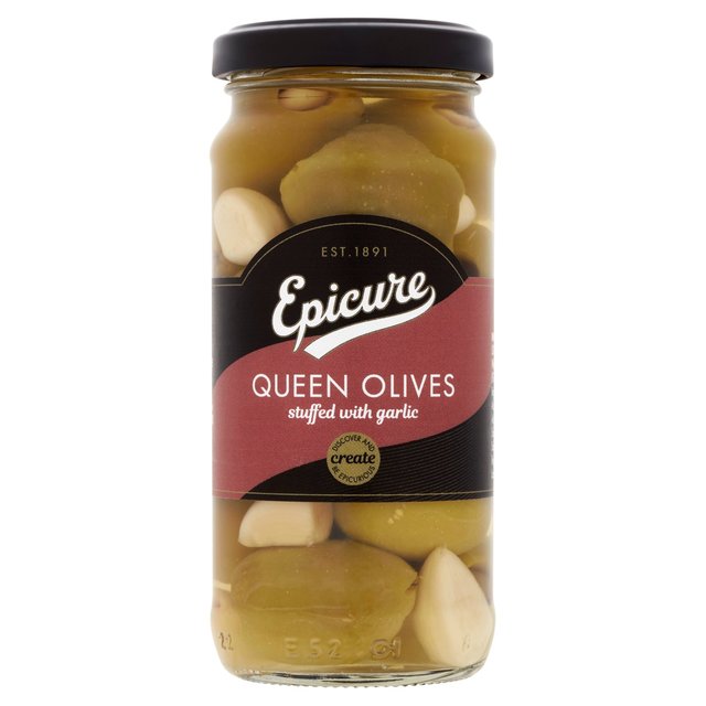 Epicure Queen Olives Stuffed with Garlic   235g GOODS M&S   