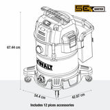 DEWALT stainless steel wet dry vacuum cleaner 38L, UK version