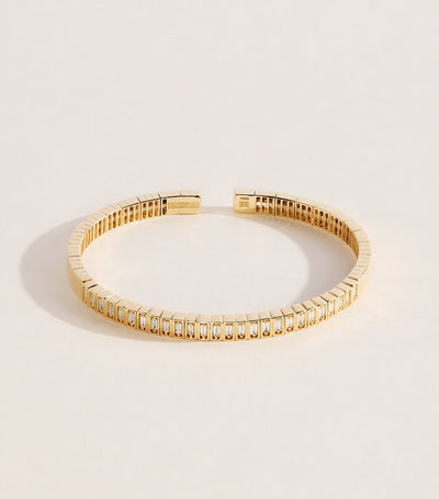 Harrods Suzanne Kalan Yellow Gold and Diamond Inlay Bangle- Buy online at McGrocer