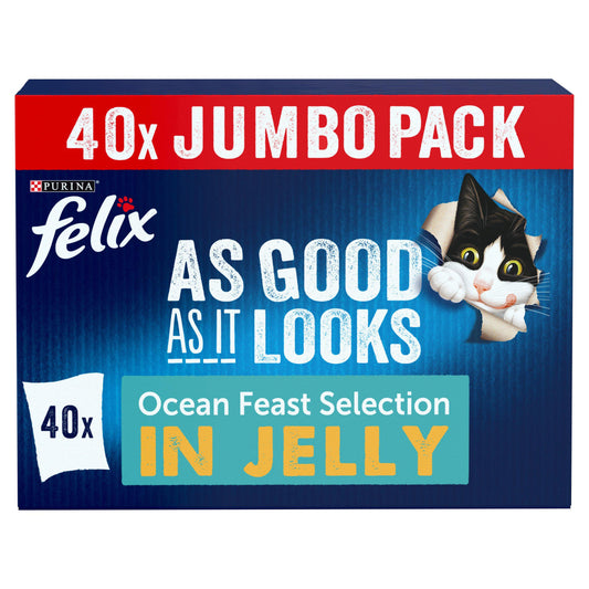Felix As Good As It Looks Cat Food Ocean Feasts 40 X 100g
