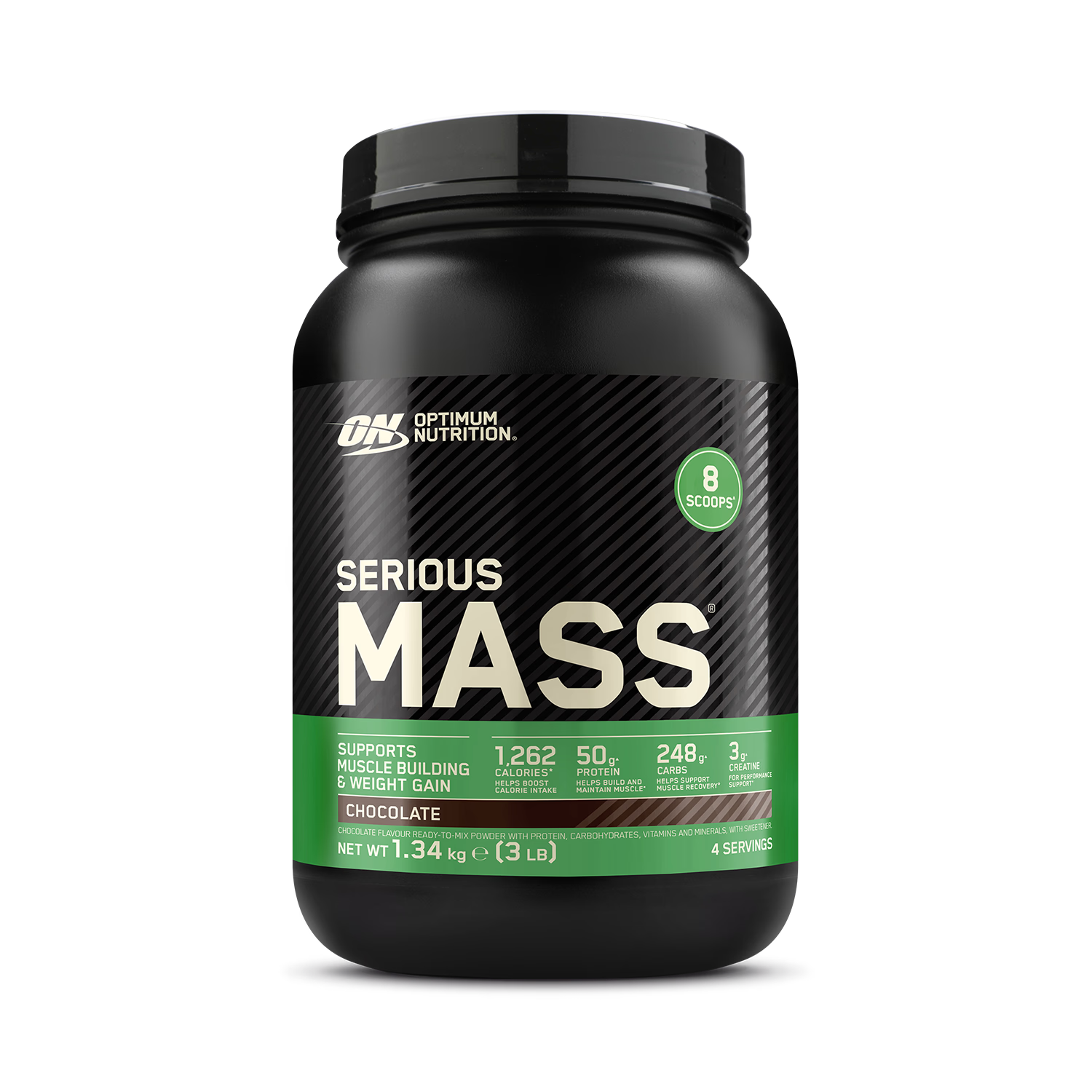 Optimum Nutrition mass gainer chocolate 1.34kg, imported from the UK
