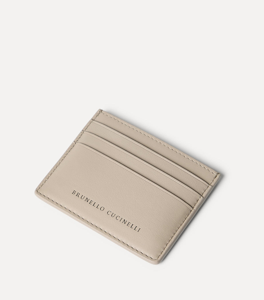 Brunello Cucinelli leather logo card holder 8.5x10cm, imported from the UK