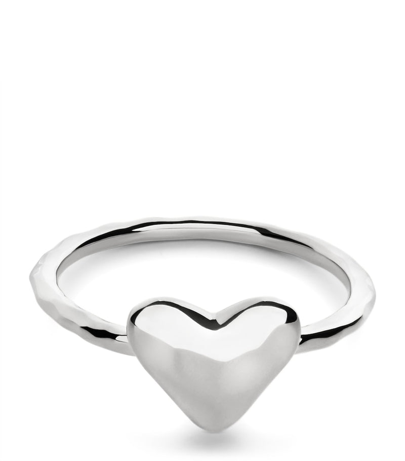 Monica Vinader sterling silver heart ring - British product