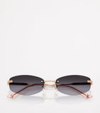 Jimmy Choo metal frame wire oval sunglasses - British product