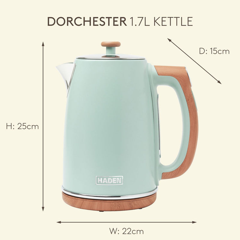 Haden Dorchester bundle kettle toaster sage green - British product