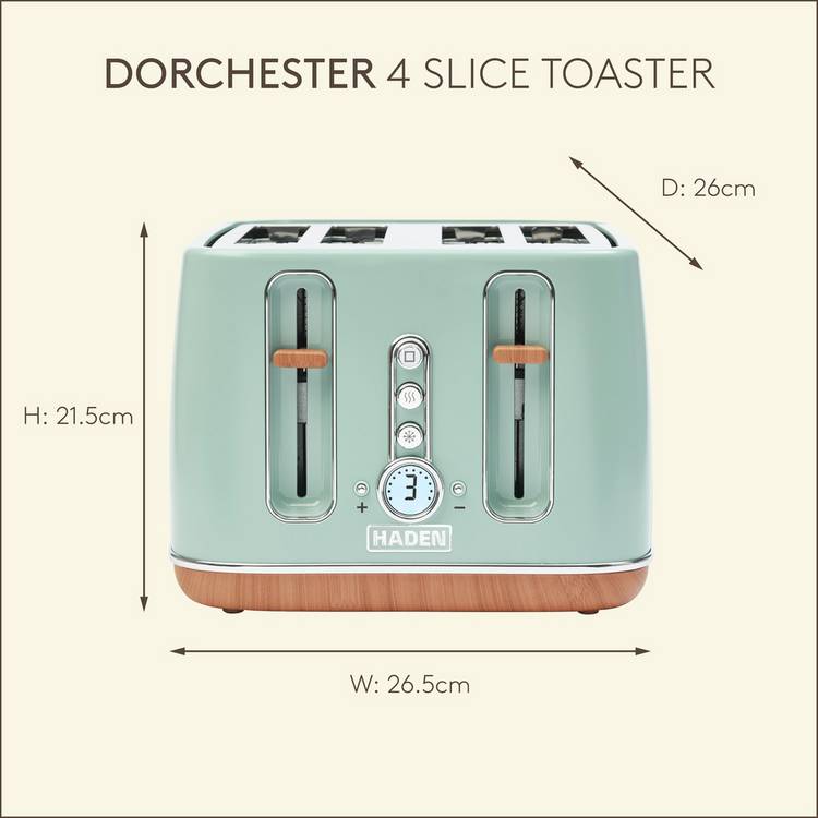 Haden Dorchester bundle kettle toaster sage green - British product