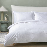 Argos Home tufted white polka dot bedding set single - British product
