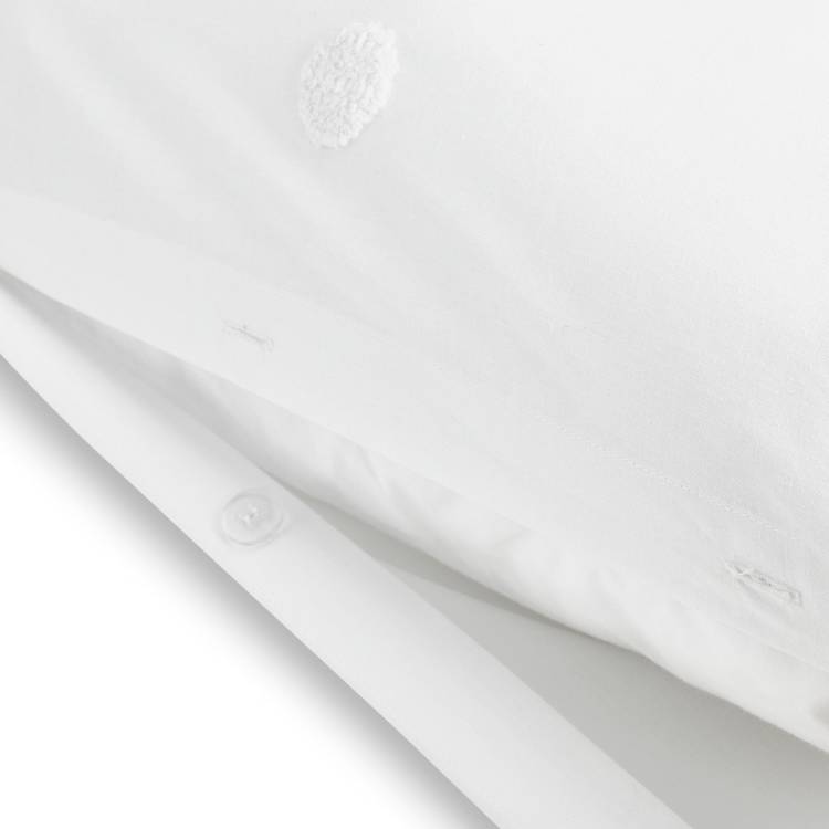 Argos Home tufted white polka dot bedding set single - British product