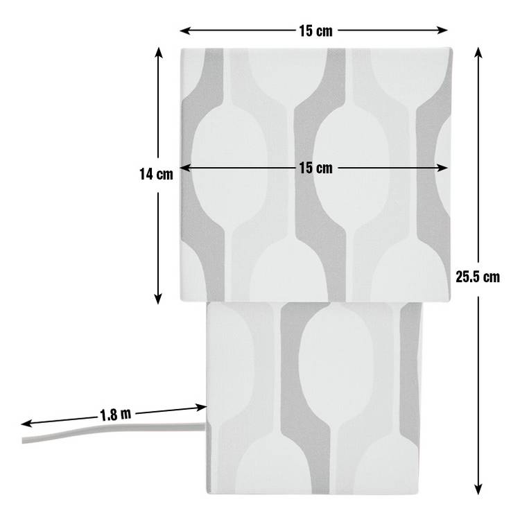 Habitat x Scion small billow fabric table lamp orange, UK version