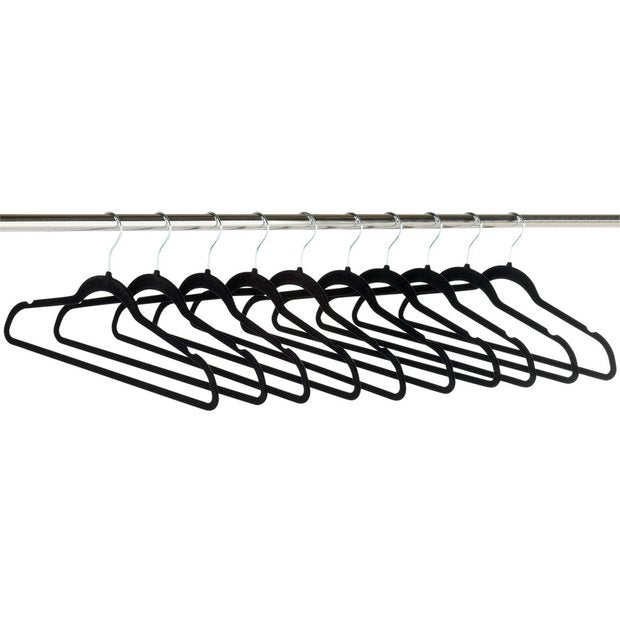Argos Home set of 30 velvet flocked hangers (British brand)