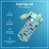 Ion8 water bottle fish blue 350ml, UK version