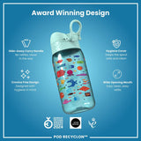 Ion8 water bottle fish blue 350ml, UK version