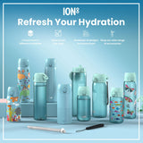 Ion8 water bottle fish blue 350ml, UK version