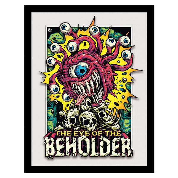 Dungeons & Dragons Eye of the Beholder print, imported from the UK