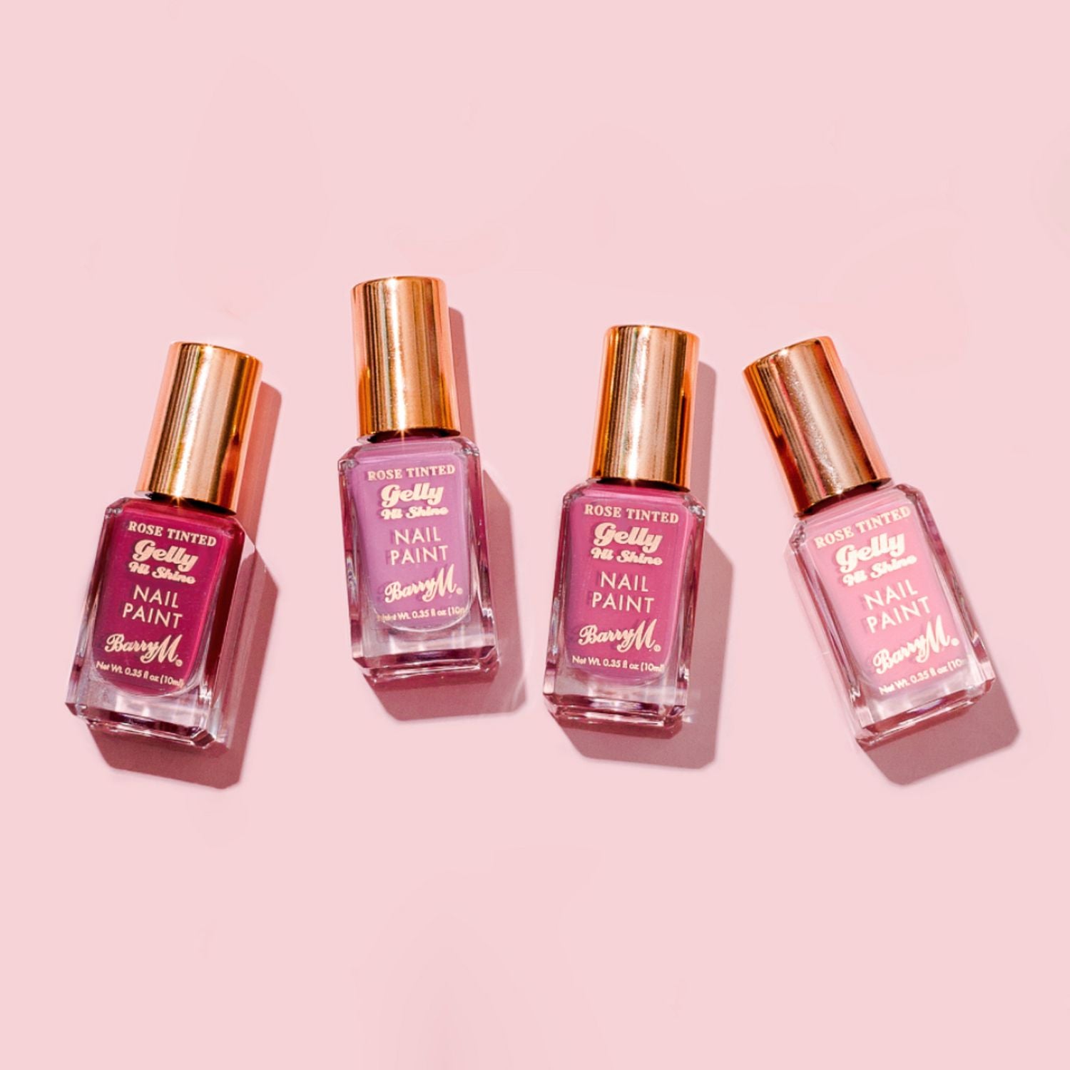 Barry M rose nail polish set of 4 shades, UK version