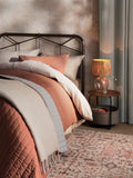 Natural Cotton Rich Plain Duvet Cover and Pillowcase Set